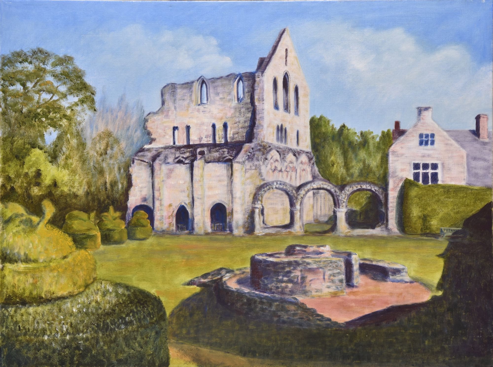 Morning Shadows, Wenlock Priory by Catherine Downes.